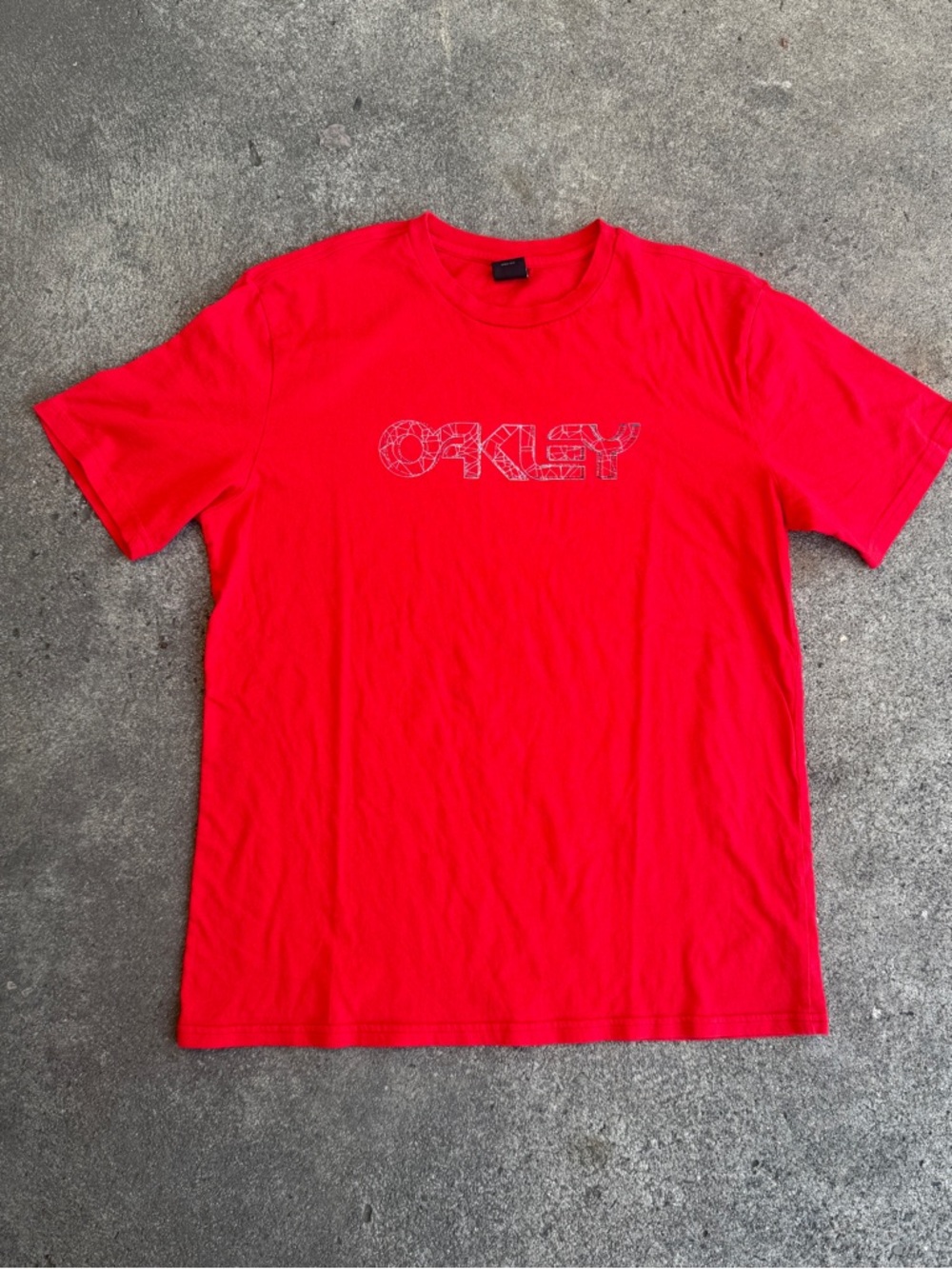 Oakley Men's Red Logo Crew Neck T-Shirt Size M